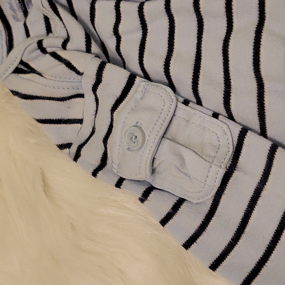 Ralph Lauren Striped Onesie w Clasps - 6 Mos - Picture 3 of 6